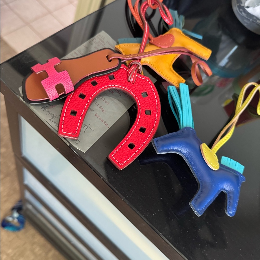 Vibrant Leather Handmade Bag Charms